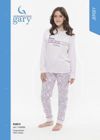 GIRL'S PAJAMAS L/S R40015 Tellini S.r.l. Wholesale Clothing